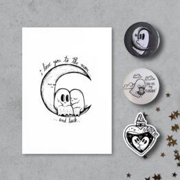 Pack St Valentin<br/> - print badges & sticker -