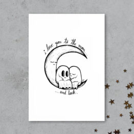 I love you to the moon and back<br/> - print -
